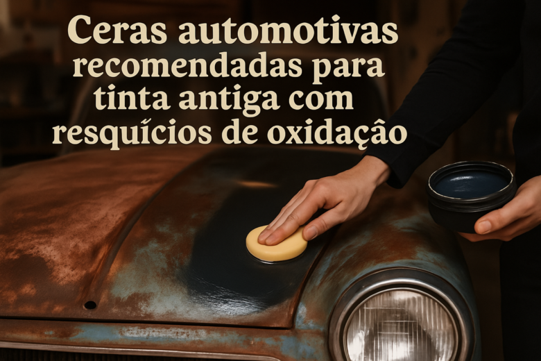 Ceras automotivas recomendadas para tinta antiga com resquícios de oxidação