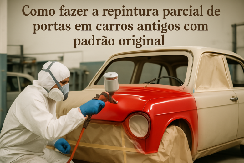 Como fazer a repintura parcial de portas em carros antigos com padrão original