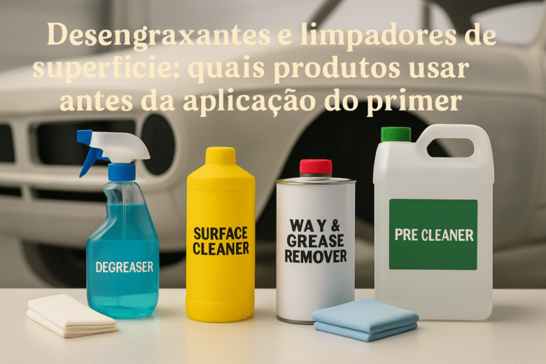 Desengraxantes e limpadores de superfície quais produtos usar antes da aplicação do primer