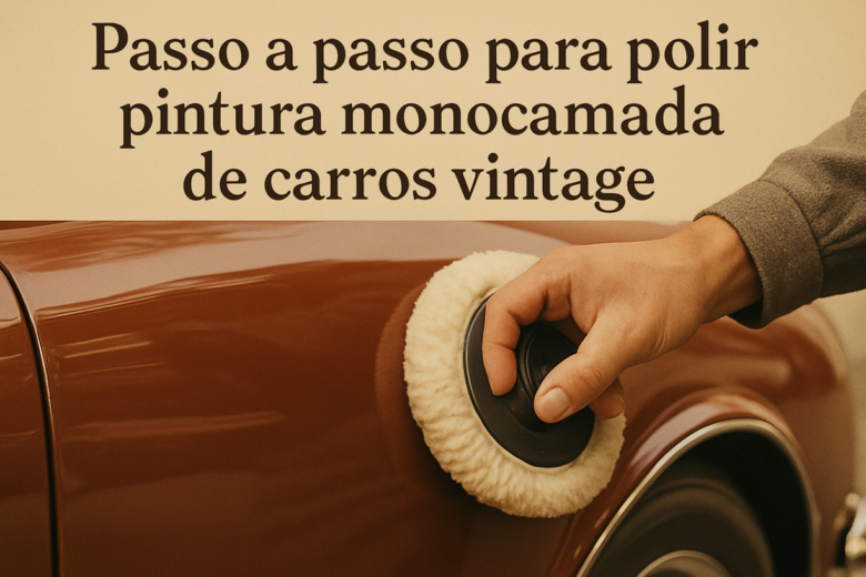 Passo a passo para polir pintura monocamada de carros vintage